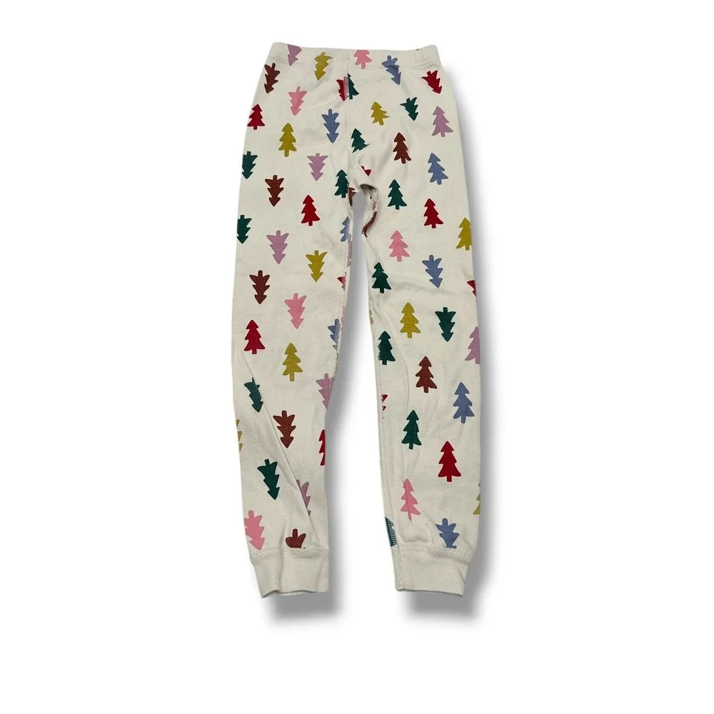 Hanna Andersson Long John Pajama Set Kids Size 6-7 Trees Print Sleepwear‎